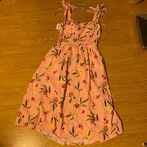 Lauren Conrad dress, sz S. Kind of a peach color with fruit design